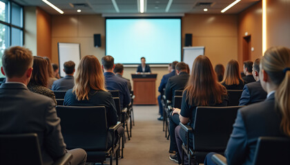 Fototapeta premium Audience Attending Business Conference