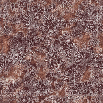 Abstract Dithered Floral Pattern