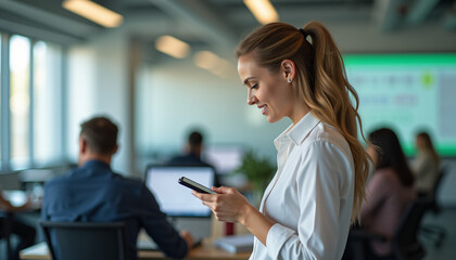 Employee Reviewing Financial Charts