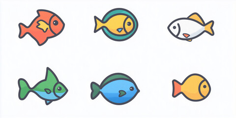 Fish, Vector illustration of a fish. colorful image of a fish swimming. Ice image. logo. color. representation of a fish. sea animal. flat background. deep ocean. 
