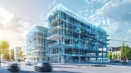Generative AI, Sustainable Smart Building with Digital Blueprint and Live Data Overlays
