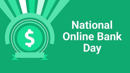 National Online Bank Day web banner design illustration 