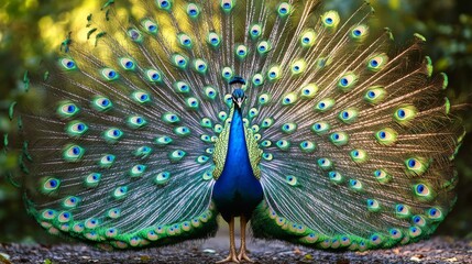 Naklejka premium Majestic Peacock Display