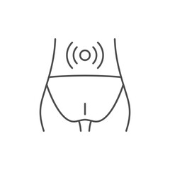 Lumbar pain line outline icon