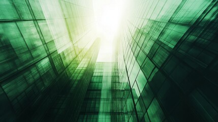 Obraz premium Green Urban Skyline