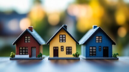 Miniature Houses in a Row