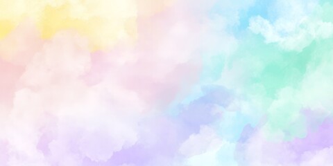 Fototapeta premium Abstract watercolor background with soft pastel colors and a dreamy, ethereal feel.