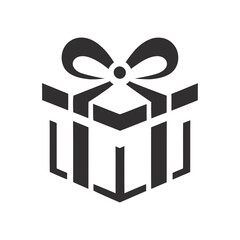 Gift logo, template illustration. Vector