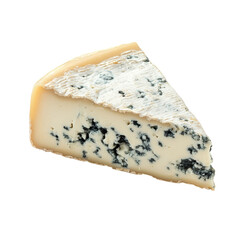 Wedge of Gorgonzola Cheese with Blue Veins