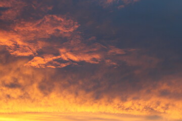 fire in the sky orange sunset clouds