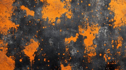 Rusted Metal Texture with Orange and Black Patina
