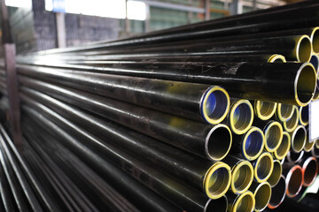steel pipe product group square pipe Construction steel products such as black steel pipes, image...