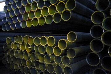 steel pipe product group square pipe Construction steel products such as black steel pipes, image...