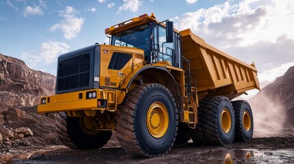 Obraz premium Massive Dump Truck in Quarry