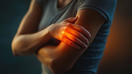 Realistic Image of Person Holding Their Arm