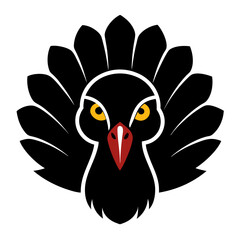 Turkey Head Silhouette vector illustration