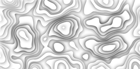 similarcartography illustration. Topography and geography map grid abstract backdrop. Abstract White paper cut background with lines.3d realistic papercut decoration textured with wavy layers. Modern