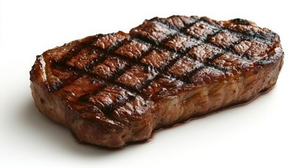 Grilled meat on a white background