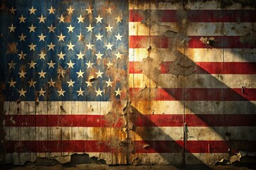 Naklejka premium Grunge Flag Background for Candid Photography with a Vintage Feel