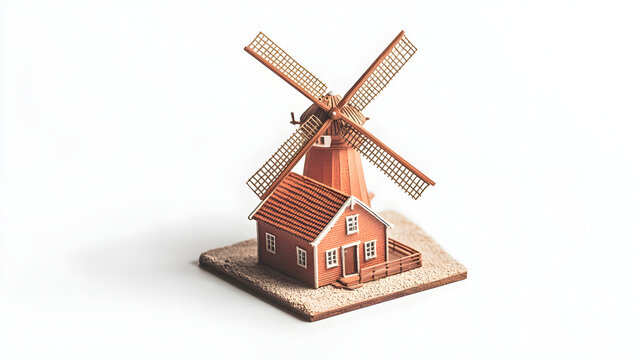 a windmill model on a white background

