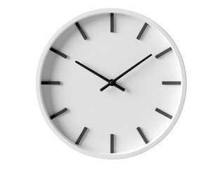 Modern Wall Clock on Minimalist Background