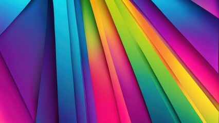 Obraz premium A vibrant abstract design featuring colorful, layered shapes and gradients.