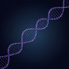 dna helix on blue background