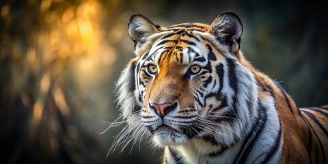 Fototapeta premium Majestic Black and White Tigers in Natural Habitat – Stunning Stock Photo