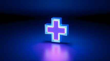 Obraz premium Glowing Medical Cross