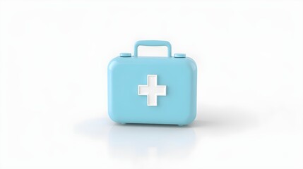 Obraz premium Pastel Blue First Aid Kit