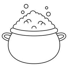 illustration of a pot with boiling water