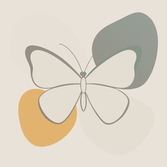 A solid black butterfly