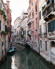 Gondola bridge canal venice italy