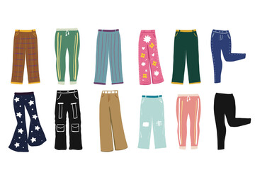 Pants vector cartoon set icon. Vector illustration woman pants on white background. Isolated cartoon set icon fashionable woman pants