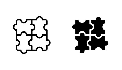 Puzzle piece icon concept. Stock vector