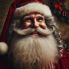 laughing  santa claus portrait