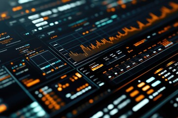 Naklejka premium Data Visualization on Modern Interface