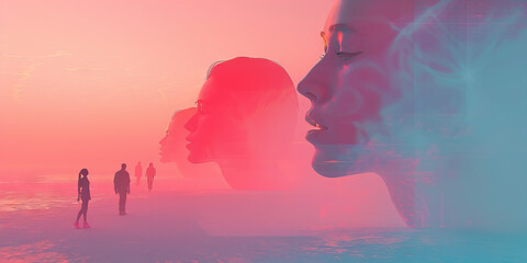 A haze of confusion, capturing the cognitive challenges faced by individuals with mental health conditions.