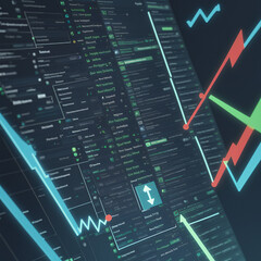 Visualización de datos cibernéticos: Tecnología futurista
