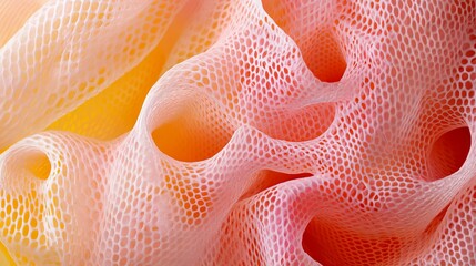 Close-Up Texture of Lightweight, Breathable Polyester Mesh Fabric