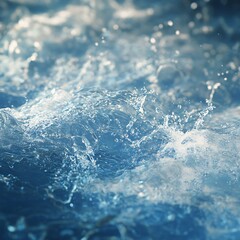 A close-up view of splashing water, showcasing the dynamic movement and texture of liquid.