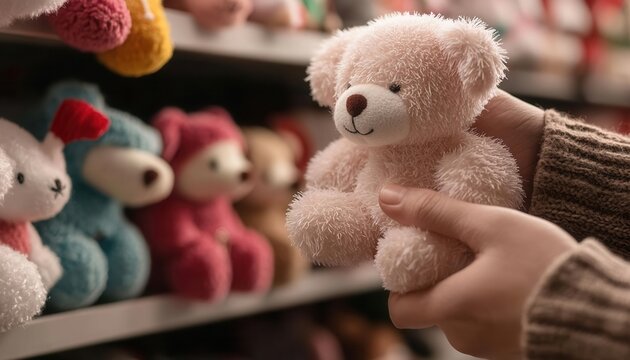 A parent carefully checking toy safety labels before purchasing holiday gifts, [Safe Toys and Gifts Month], [toy safety, responsible gifting], ,