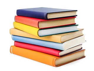 A colorful stack of educating books reading education literature 