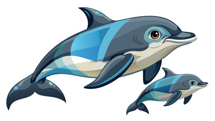 Fototapeta premium vaquita vector, vaquita vector art isolated on white