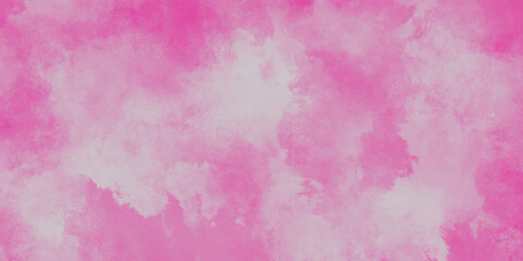 Fototapeta premium pink wall background. pink watercolor background painted empty smooth paper texture, Pink watercolor texture with fogg and clouds, abstract vintage seamless concrete dirty cement .