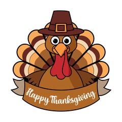 Happy thanksgiving day greeting card. Happy thanksgiving day greeting card. a turkey with a turkey on the front. 