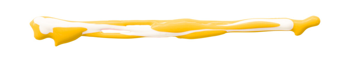 yellow watercolor drop zigzag isolated on transparent background