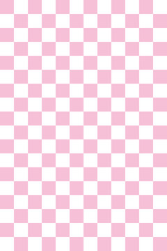 Pastel Pink and White Checker Board Retro Cute illustration