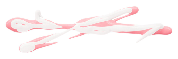 pink watercolor drop zigzag isolated on transparent background