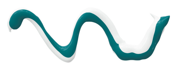 green watercolor drop zigzag isolated on transparent background